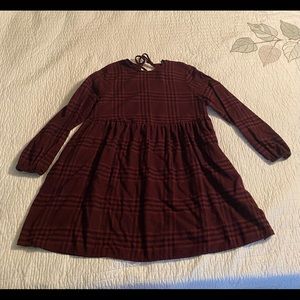 Red flannel babydoll dress size large